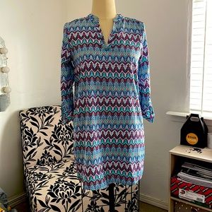 Pattern dress, size medium, and fresh fabric, great for summer